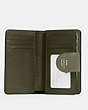 COACH®,MEDIUM CORNER ZIP WALLET,Leather,Mini,Silver/Surplus,Inside View,Top View