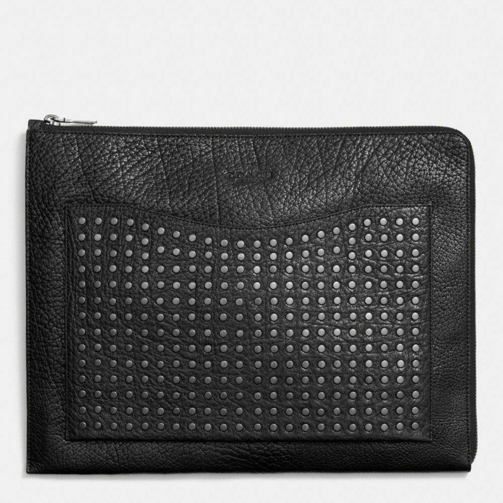 Studded Portfolio In Leather