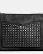 COACH®,STUDDED PORTFOLIO IN LEATHER,Leather,Black,Front View