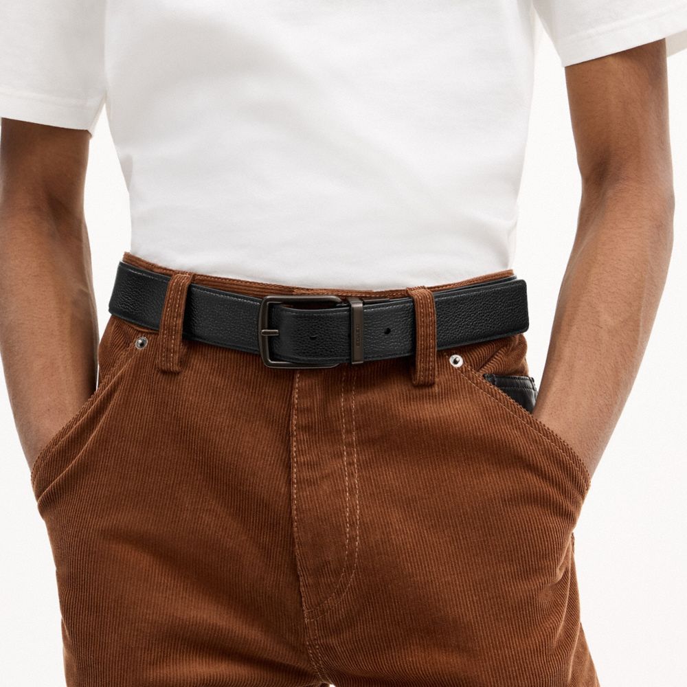 Мужские ремни Coach Harness Buckle Cut-To-Size Reversible Belt, 38 Mm — фото 4