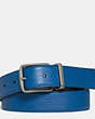 COACH®,HARNESS BUCKLE CUT-TO-SIZE REVERSIBLE BELT, 30MM,Leather,Denim Midnight,Front View