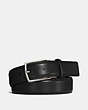 COACH®,MODERN HARNESS BELT,Leather,Black,Front View