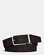 COACH®,HARNESS BUCKLE CUT-TO-SIZE REVERSIBLE BELT, 30MM,pvc,MAHOGANY/DARK BROWN,Front View