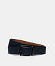 COACH®,HARNESS BUCKLE CUT-TO-SIZE REVERSIBLE BELT, 38MM,Leather,Midnight Navy/Saddle,Front View