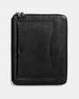COACH®,TECH CASE IN PEBBLE LEATHER,Leather,Black,Front View