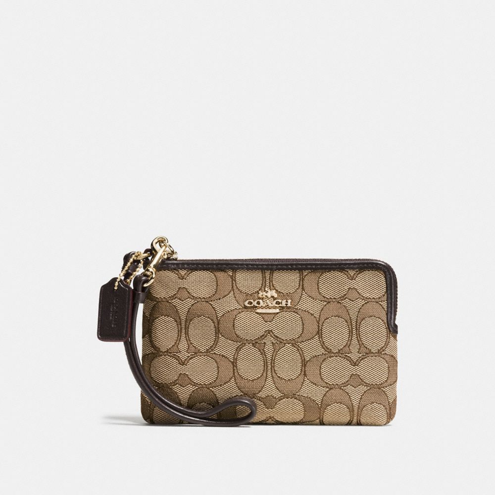 COACH®,Corner Zip Wristlet,,Front View