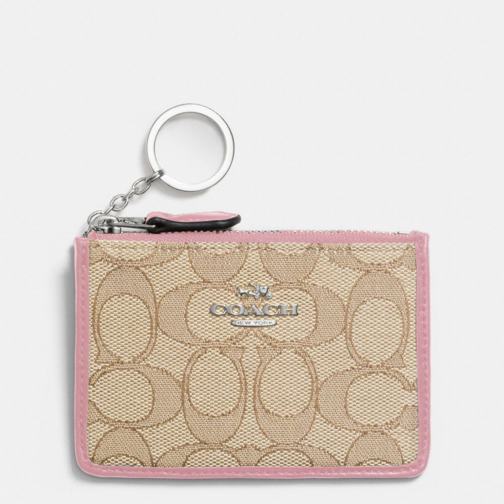 Mini Skinny Id Case In Signature Jacquard