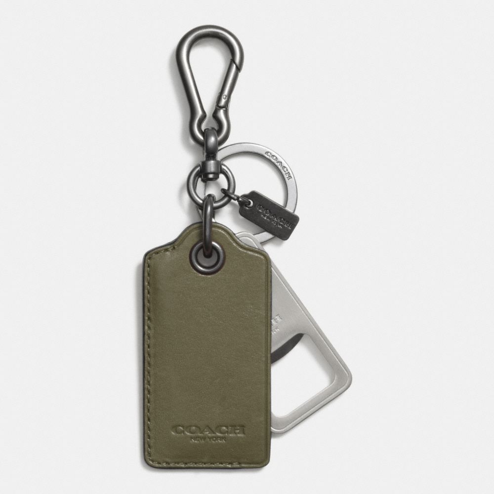 COACH®,Bottle Opener Key Ring,,Front View