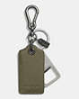 COACH®,BOTTLE OPENER KEY RING,Leather,SURPLUS,Front View