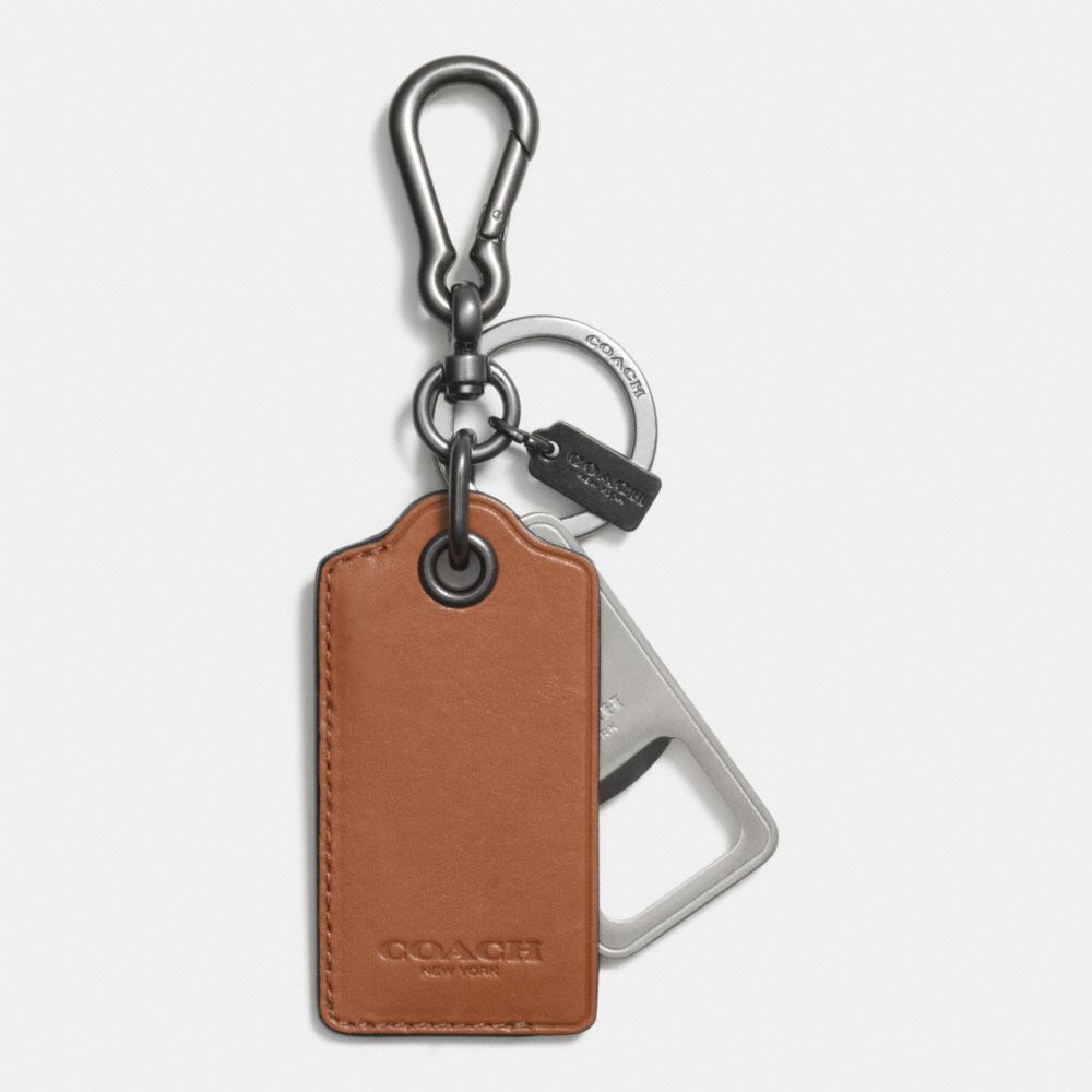 COACH®,Bottle Opener Key Ring,,Front View