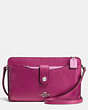 COACH®,POP-UP MESSENGER IN COLORBLOCK,Leather,Mini,Silver/Cyclamen/Marshmallow,Front View