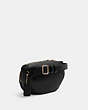 COACH®,COURT BELT BAG,Pebbled Leather,Mini,Gold/Black,Angle View