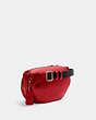 COACH®,COURT BELT BAG,Pebbled Leather,Mini,Gold/1941 Red,Angle View