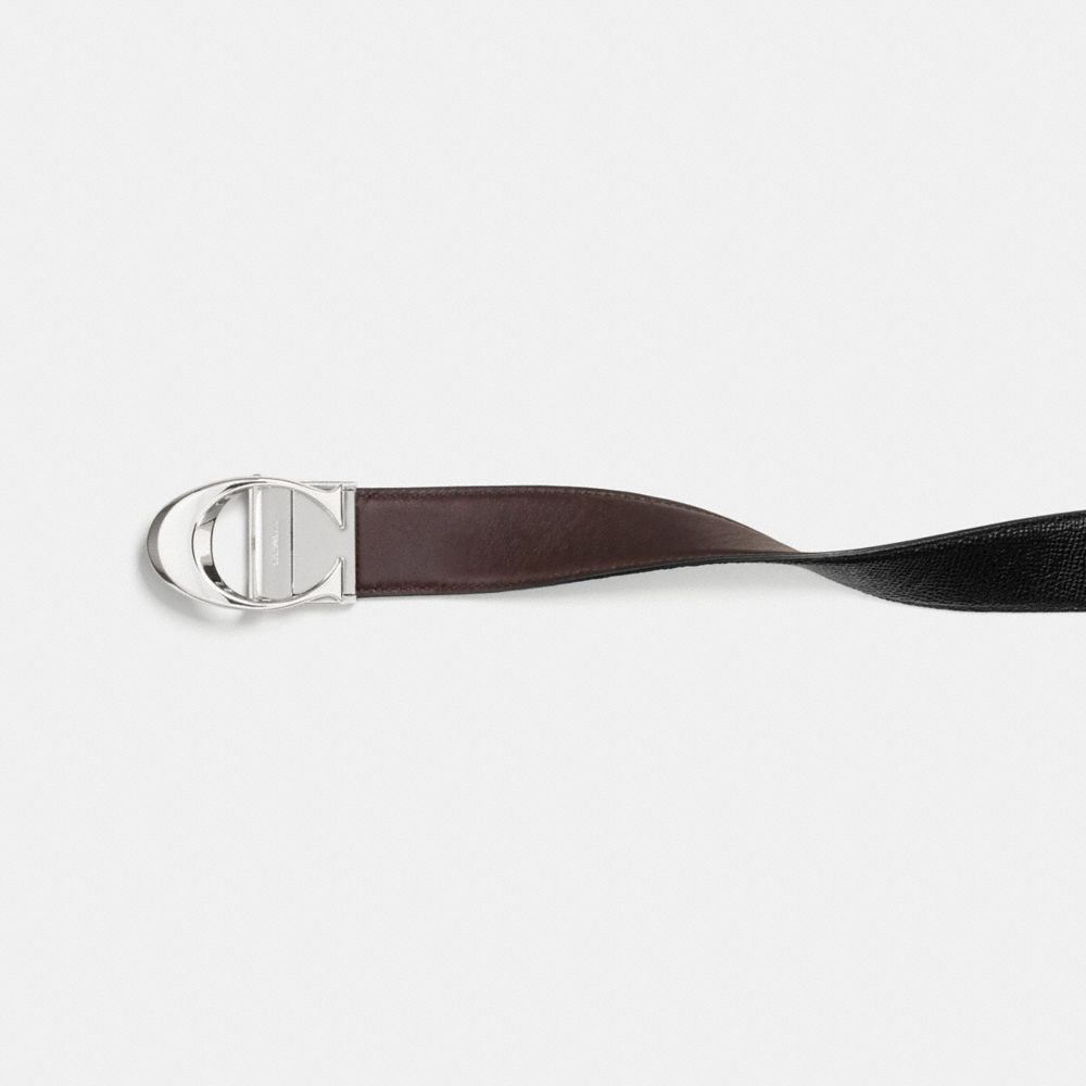 COACH®,Boxed Signature And Harness Buckle Cut To Size Reversible Belt, 30 Mm,,Angle View