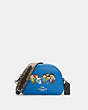 COACH®,COACH X PEANUTS MINI SERENA SATCHEL WITH SNOOPY AND FRIENDS,Silver/Vivid Blue,Front View