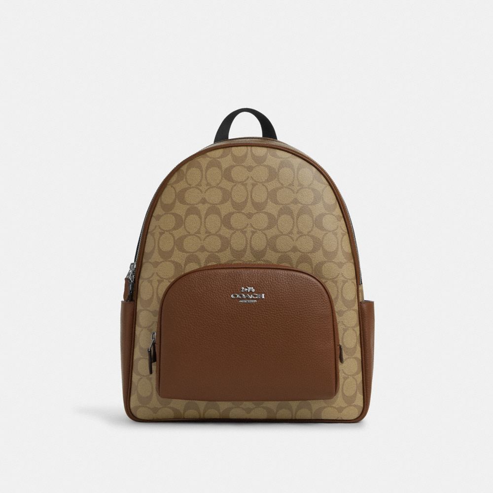 Coach leather cheap backpack sale