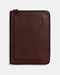 COACH®,PORTFOLIO,Leather,Mahogany brown,Front View