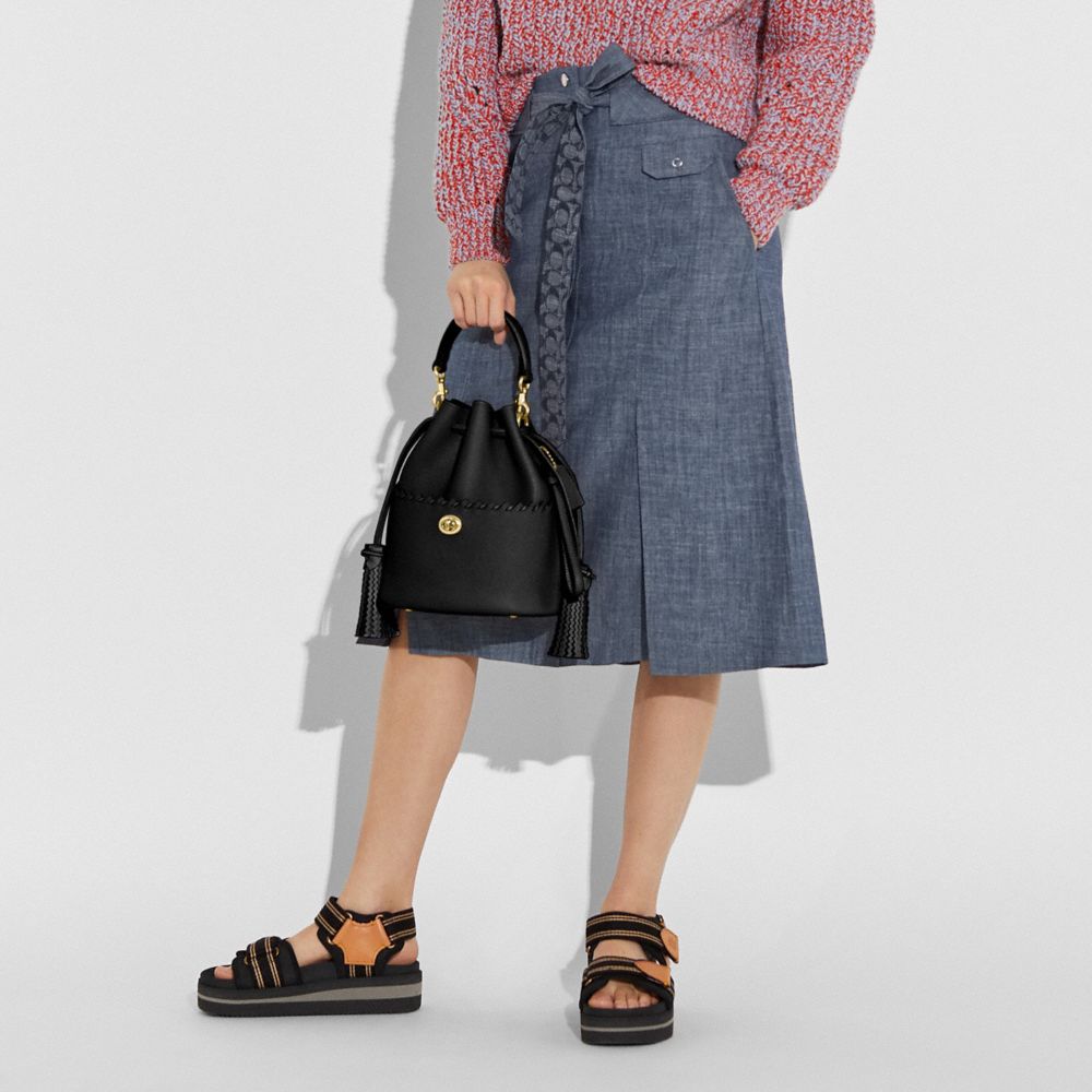 COACH®,Lora Bucket Bag With Whipstitch Detail,,Detail View