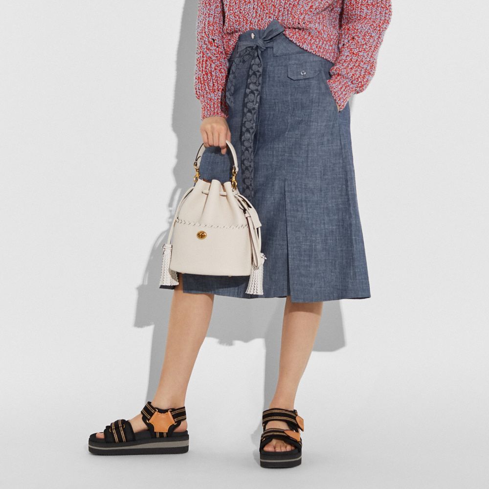 COACH®,Lora Bucket Bag With Whipstitch Detail,,Detail View