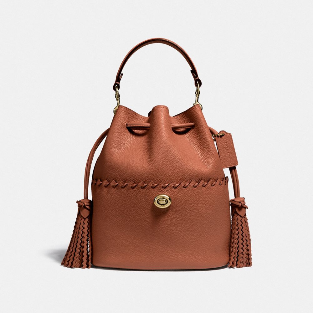 COACH Lora Bucket Bag With Whipstitch Detail