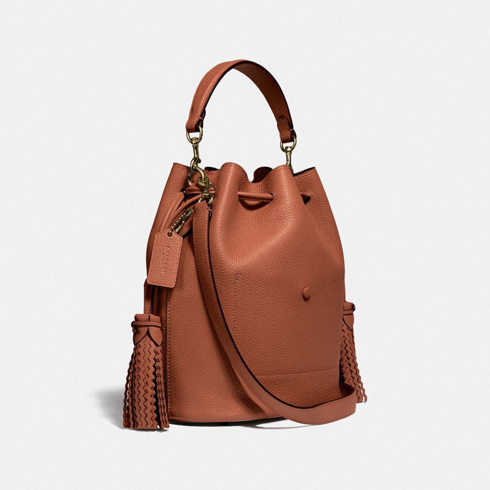 Lora Bucket Bag With Whipstitch Detail