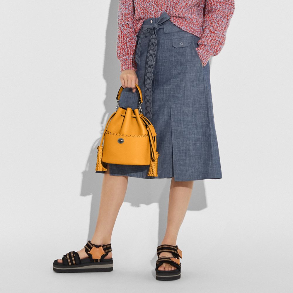 COACH®,Lora Bucket Bag With Whipstitch Detail,,Detail View