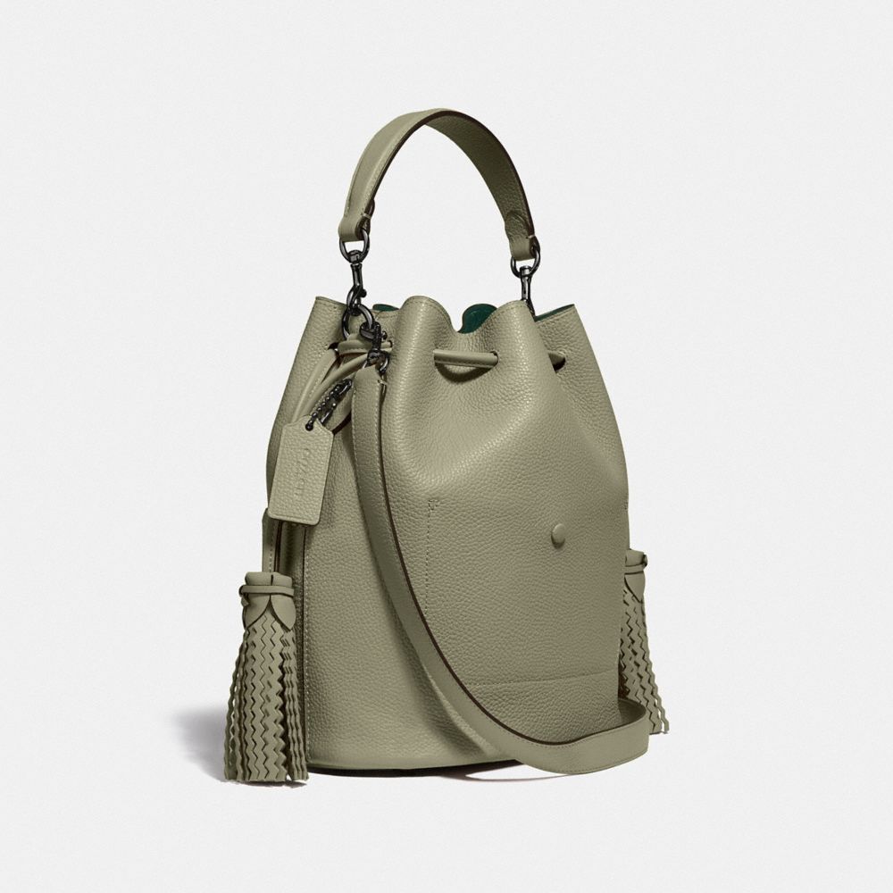 COACH®,Lora Bucket Bag With Whipstitch Detail,,Angle View