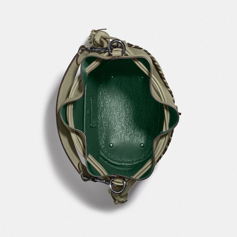 COACH®,Lora Bucket Bag With Whipstitch Detail,,Inside View,Top View