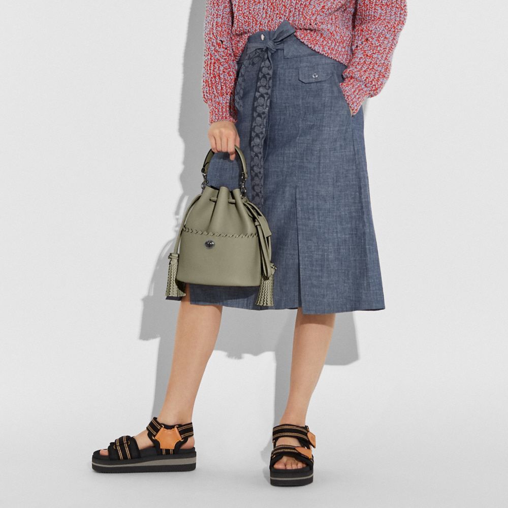 COACH®,Lora Bucket Bag With Whipstitch Detail,,Detail View
