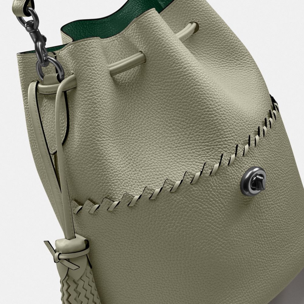 COACH®,Lora Bucket Bag With Whipstitch Detail,,Closer View