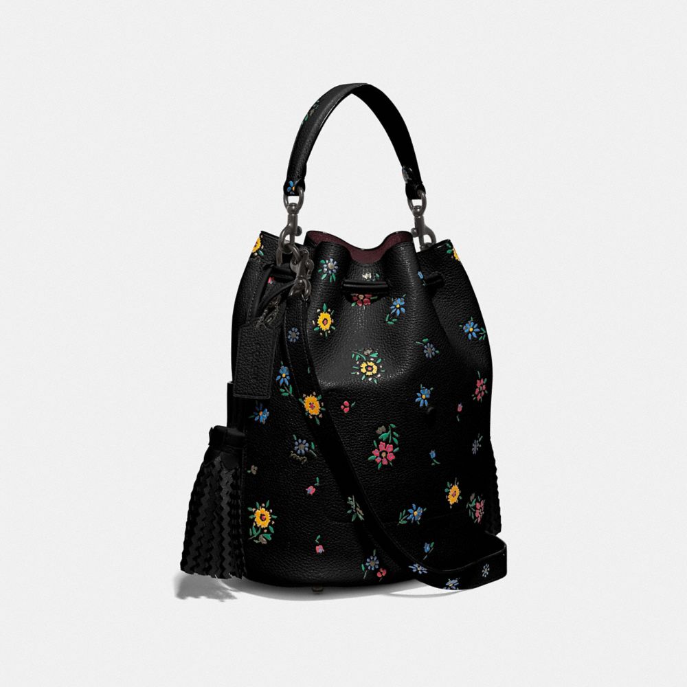 Coach whipstitch details lora bucket bag hot sale