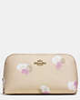 Cosmetic Case 17 In Floral Print Coated Canvas
