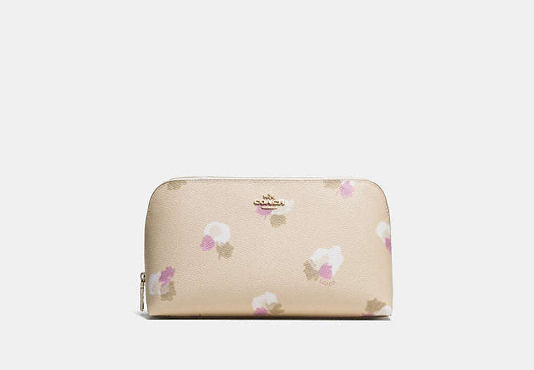Cosmetic Case 22 In Floral Print Coated Canvas