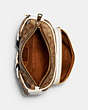 COACH®,COURT BELT BAG IN SIGNATURE CANVAS,Leather,Mini,Gold/Khaki/Chalk,Inside View,Top View