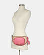 COACH®,COURT BELT BAG IN SIGNATURE CANVAS,Leather,Mini,Gold/Light Khaki/Confetti Pink,Alternate View