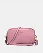 COACH®,SADIE CROSSBODY CLUTCH,Leather,Brass/Rose,Front View