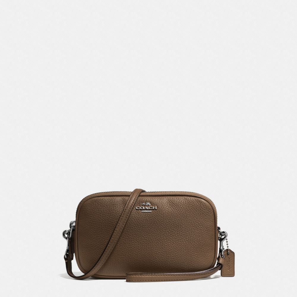 New Coach Original Sadie Crossbody Clutch Brown Signature