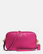 COACH®,SADIE CROSSBODY CLUTCH,Leather,Light Gold/Cerise,Front View
