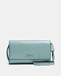 COACH®,PHONE CROSSBODY,Leather,Silver/Cloud,Front View