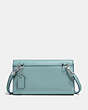 COACH®,PHONE CROSSBODY,Leather,Silver/Cloud,Back View