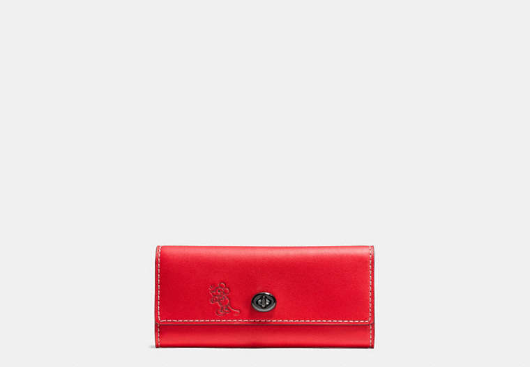 Mickey Turnlock Wallet In Smooth Leather