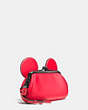 Mickey Kisslock Wristlet In Smooth Leather