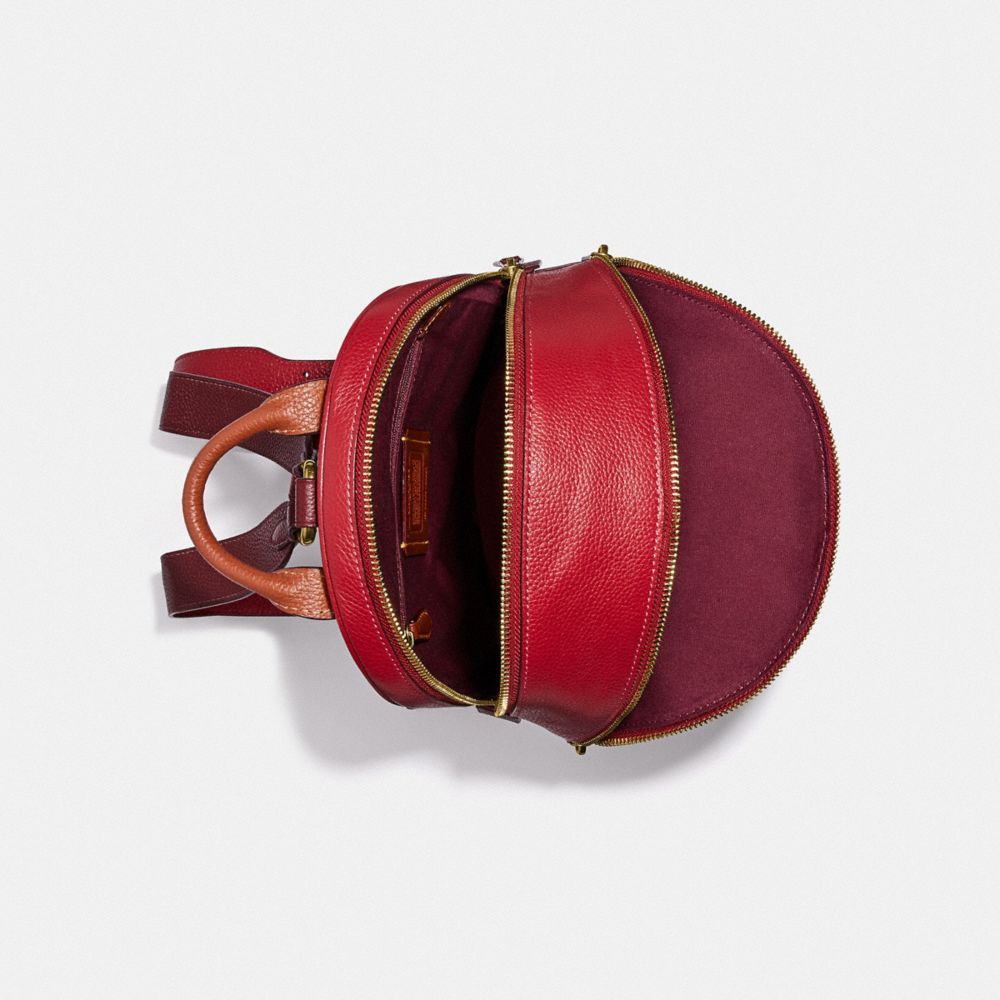 COACH®,Carrie Backpack 23 In Colorblock Signature Canvas,,Inside View,Top View