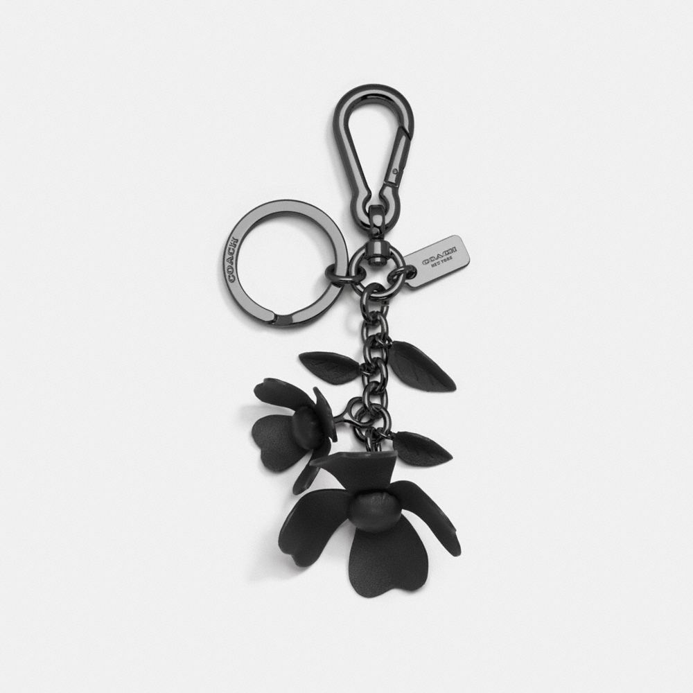 COACH Tea Rose Bag Charm Keychain Tulip Multi NWT!