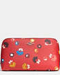 Cosmetic Case 22 In Wild Prairie Print Coated Canvas
