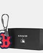 COACH®,MLB KEY RING,Leather,Bos Red Sox,Front View