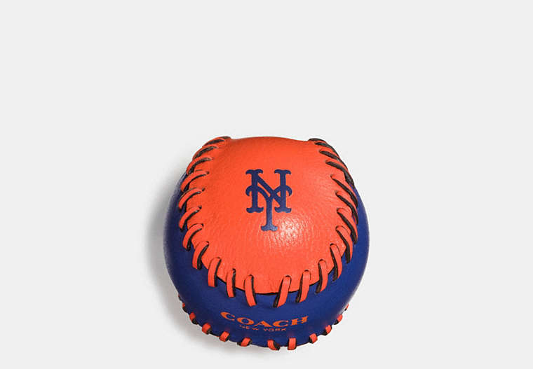 COACH®,MLB PAPERWEIGHT,Leather,NY METS,Front View
