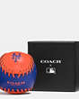 COACH®,MLB PAPERWEIGHT,Leather,NY METS,Front View