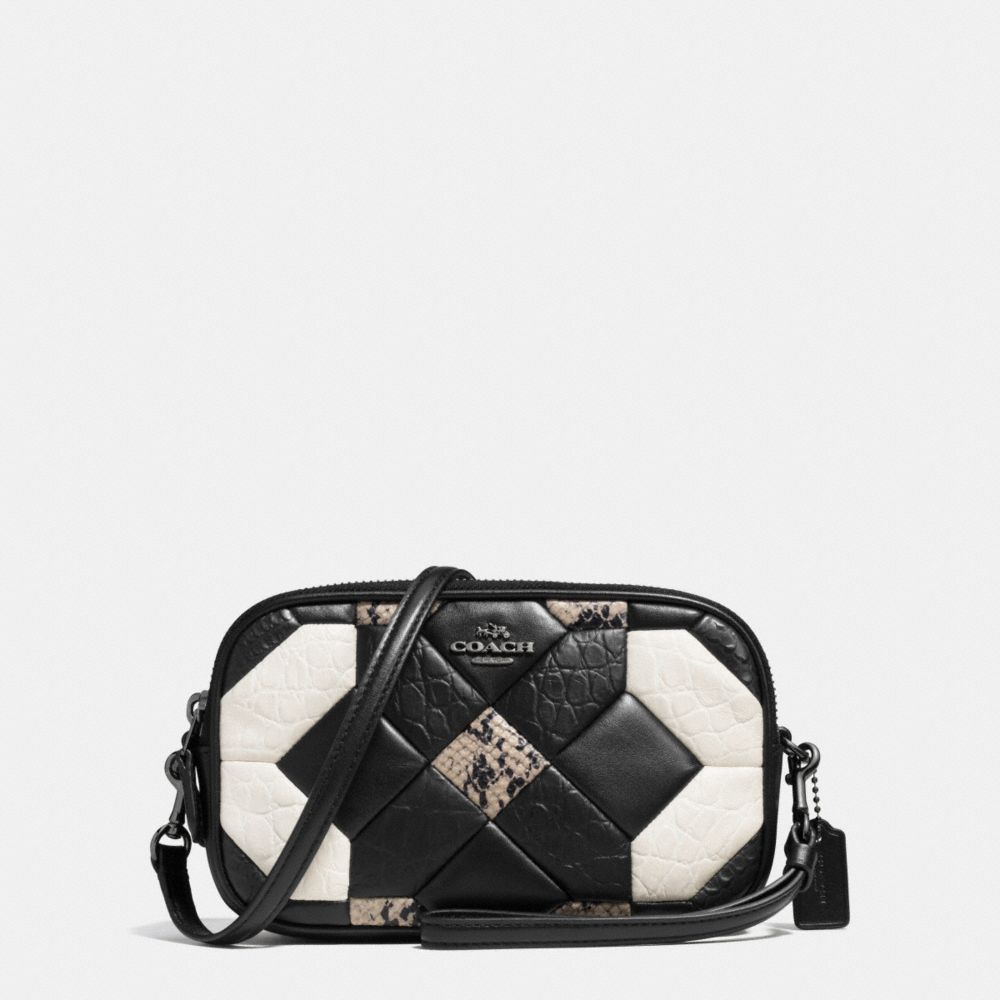COACH® | Canyon Quilt Crossbody Clutch In Exotic Embossed Leather