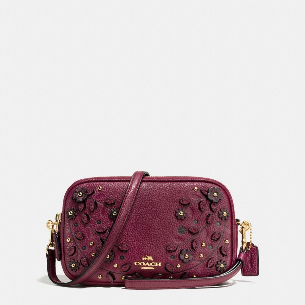 COACH Willow Floral Crossbody Clutch In Pebble Leather